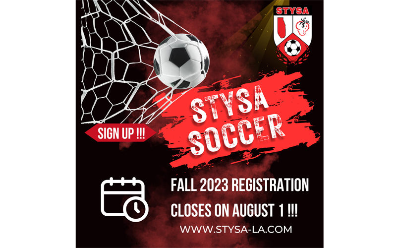 STYSA FALL 2023 REGISTRATION IS OPEN !!!